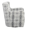 32 Inch Swivel Accent Chair Gray Black Patterned Polyester Solid Wood By Casagear Home BM313123