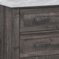 Romy 26 Inch Nightstand with 2 Drawers Rustic Farmhouse Gray White Wood By Casagear Home BM313183