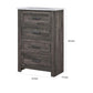 Romy 48 Inch Tall Dresser Chest 4 Drawer Rustic Farmhouse Gray White Wood By Casagear Home BM313185