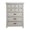 Myna 57 Inch Tall Dresser Chest with 7 Drawers Rustic White Oak Veneer By Casagear Home BM313188