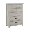 Myna 57 Inch Tall Dresser Chest with 7 Drawers Rustic White Oak Veneer By Casagear Home BM313188