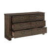 Niti 63 Inch Wide Dresser with 6 Drawers Antique Brown Solid Wood By Casagear Home BM313204