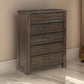 Niti 51 Inch Tall Dresser Chest, 5 Drawers, Antique Brown Solid Wood By Casagear Home