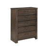 Niti 51 Inch Tall Dresser Chest 5 Drawers Antique Brown Solid Wood By Casagear Home BM313205