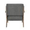 Edra 33 Inch Accent Armchair Rubberwood Frame Gray Polyester Cushions By Casagear Home BM313208