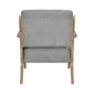 Edra 33 Inch Accent Armchair Wood Frame Light Gray Polyester Cushions By Casagear Home BM313209