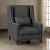 33 Inch Accent Armchair, High Back, Loose Cushions, 1 Lumbar Pillow, Gray By Casagear Home