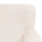 Tye 19 Inch Kids Sofa Chair White Soft Faux Fur Padded Seat Round Legs By Casagear Home BM313219