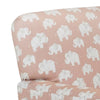 Tye 19 Inch Kids Sofa Chair Pink Fabric White Elephant Print Sturdy Legs By Casagear Home BM313220