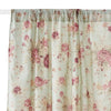 Rosle Set of 2 Window Curtains Cotton Antique Rose Print Multicolor By Casagear Home BM313270