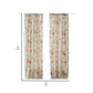 Rosle Set of 2 Window Curtains Cotton Antique Rose Print Multicolor By Casagear Home BM313270