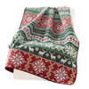 Live 50 x 60 Quilted Throw Blanket Dutch Velvet Winter Print Green Red By Casagear Home BM313277