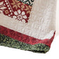 50 x 60 Cotton Quilted Throw Blanket with Fill Winter Gifts Multicolor By Casagear Home BM313280