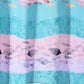 Wini 72 x 72 Inch Shower Curtain Mermaid Print Blue Pink Polyester By Casagear Home BM313289