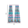 Wini 4 Piece Window Curtain Panel Set Mermaid Design Pink Blue Polyester By Casagear Home BM313290