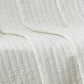 Xumi 50 x 60 Inch Quilted Throw Blanket Channel Quilting Antique White By Casagear Home BM313291