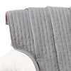 Xumi 50 x 60 Inch Cotton Quilted Throw Blanket Channel Details Gray By Casagear Home BM313293