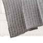 Xumi 50 x 60 Inch Cotton Quilted Throw Blanket Channel Details Gray By Casagear Home BM313293