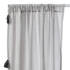 Xumi 4 Piece Window Curtain 2 Panels with Tie Backs Modern Gray Finish By Casagear Home BM313296