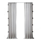 Xumi 4 Piece Window Curtain 2 Panels with Tie Backs Modern Gray Finish By Casagear Home BM313296