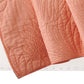 Xumi 50 x 60 Inch Quilted Throw Blanket Frond Quilting Coral Pink Cotton By Casagear Home BM313297