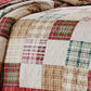 Evi 3 Piece Twin Quilt Set with 2 Pillow Shams Multicolor Patchwork By Casagear Home BM313299