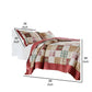 Evi Twin Quilt Set with 1 Pillow Sham Multicolor Patchwork By Casagear Home BM313299