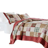 Evi 3 Piece Twin Quilt Set with 2 Pillow Shams Multicolor Patchwork By Casagear Home BM313299