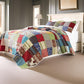 Lily 2 Piece Twin Quilt Set with Pillow Sham Multicolor Patchwork By Casagear Home BM313301