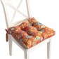 Rov 18 Inch Chair Pad Seat Cushion 3 Layers Spice Orange Flower Print By Casagear Home BM313303