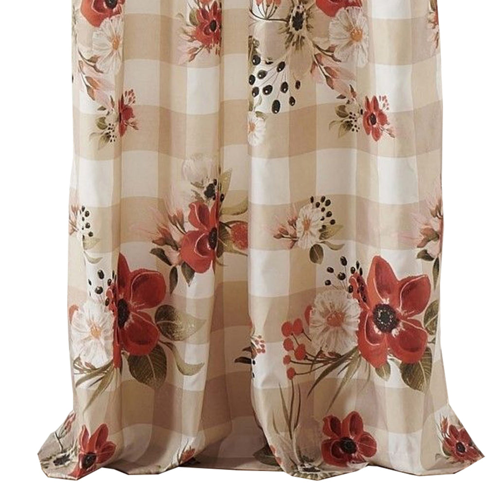 Lire 4 Piece Window Curtain Panel Set Floral Print Modern Multicolor By Casagear Home BM313311