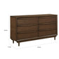 Soly 62 Inch Wide Dresser 6 Drawers Lip Pull Handles Walnut Brown Finish By Casagear Home BM313327