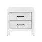 Eby 24 Inch Nightstand 2 Drawers with Black Nickel Handles White Finish By Casagear Home BM313329