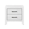 Eby 24 Inch Nightstand 2 Drawers with Black Nickel Handles White Finish By Casagear Home BM313329