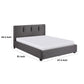 Orra Queen Platform Bed Tufted Dark Gray Polyester Upholstery Solid Wood By Casagear Home BM313337