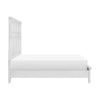 Gemi Queen Size Bed with Headboard Footboard Clean Design White Wood By Casagear Home BM313340