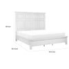 Gemi Queen Size Bed with Headboard Footboard Clean Design White Wood By Casagear Home BM313340