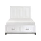 Thiem Queen Size Platform Bed with 2 Storage Drawers White Wood Finish By Casagear Home BM313343