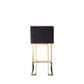 Boly 26 Inch Counter Stool Chair Cushioned Gray Velvet Gold Cantilever By Casagear Home BM313378