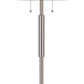 Kio 61 Inch Floor Lamp Modern Tiffany Style Stained Glass Silver Metal By Casagear Home BM313391