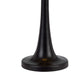 24 Inch Table Lamp Tiffany Style Stained Glass Pull Chain Black Resin By Casagear Home BM313393