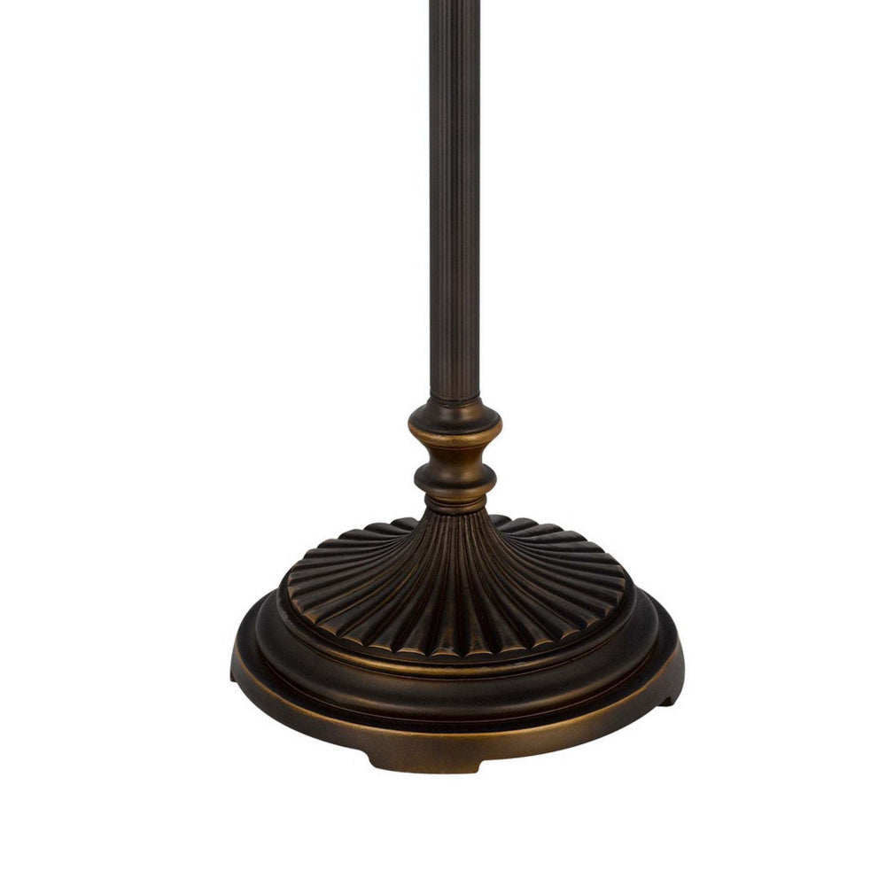 62 Inch Floor Lamp Down Arc Shade Tiffany Style Stained Glass Bronze By Casagear Home BM313395