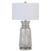 34 Inch Table Lamp Set of 2 White Shade Glass Vase Shape and Metal Base By Casagear Home BM313398