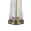 31 Inch Table Lamp Set of 2 White Shade Tapered Glass Body Metal Base By Casagear Home BM313400