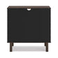 Calso 32 Inch Accent Sideboard Cabinet 2 Sliding Doors Brown Walnut Wood By Casagear Home BM313403