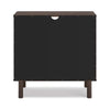 Calso 32 Inch Accent Sideboard Cabinet 2 Sliding Doors Brown Walnut Wood By Casagear Home BM313403