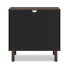 Calso 32 Inch Accent Sideboard Cabinet 2 Sliding Doors Brown Walnut Wood By Casagear Home BM313403