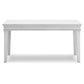 Kyni 63 Inch Home Office Desk Modern Rectangular White Pine Wood Finish By Casagear Home BM313407