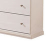 Vick 63 Inch Wide Dresser 6 Drawers with Pewter Knobs White Wood Finish By Casagear Home BM313412