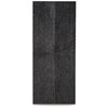 Ernest 20 x 48 Wall Decor Carved Sunburst Design Wood Panel Black Finish By Casagear Home BM313418